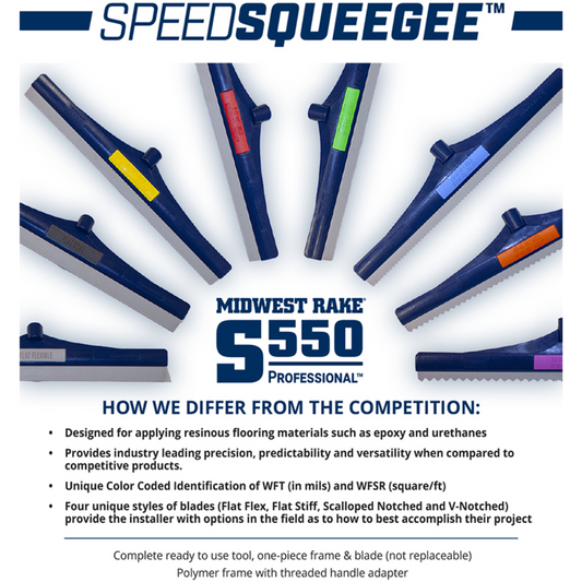 18" Midwest Rake® S550 Professional™ SpeedSqueegee