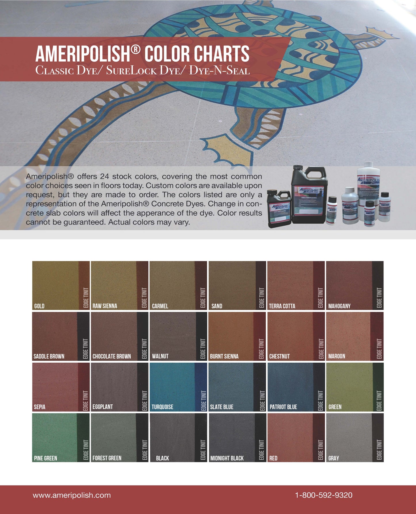 Ameripolish® SureLock™ Concrete Dyes - 1 Gallon