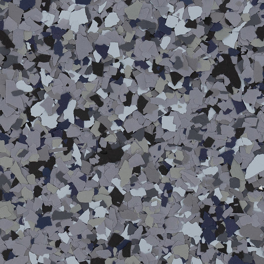 Torginol Smokey Blue polymer flake blend, FB-933