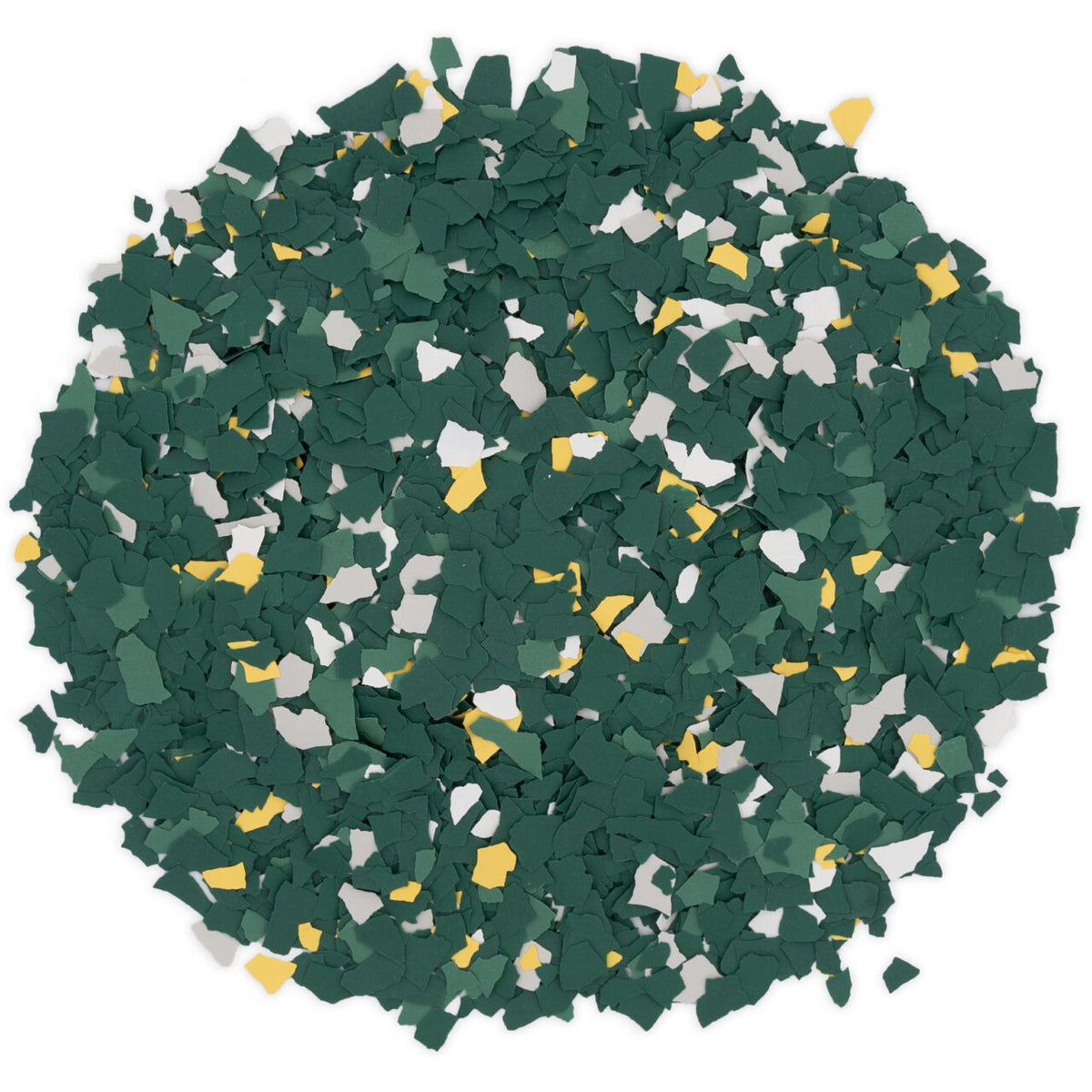 Torginol Green and Gold polymer flake blend, FB-982